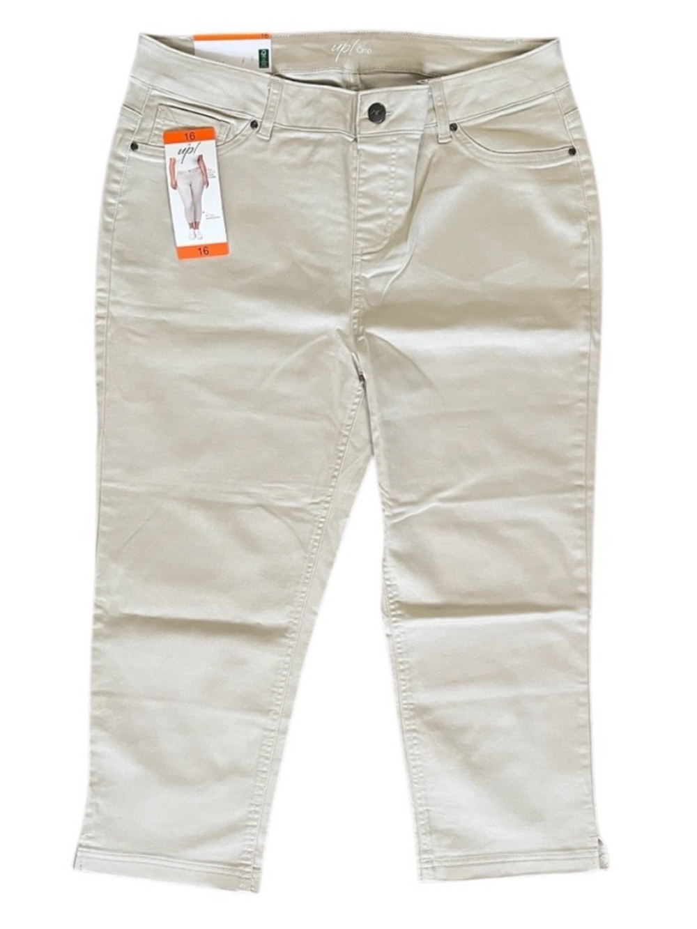 NWT Up! Pull On 5 Pocket Crop Pant Size 16